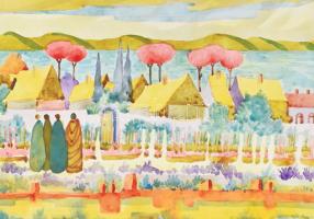 Durkó Gábor (1916-2003), össz. 13 db mű: Absztrakt kompozíciók, portrék, városképek és utcarészletek...