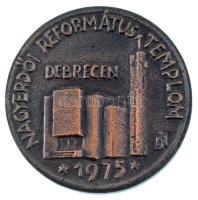 Nagy József 1975. &quot;Nagyerdői Református Templom Debrecen 1975 / In Memoriam Martin Luther King 1929-1968&quot; kétoldalas, öntött bronz emlékérem (~74mm) T:AU,XF