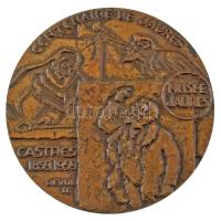 Franciaország 1959. "Száz éve született Jean Jaurés" kétoldalas bronz emlékérem (67mm) T:A...
