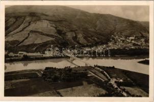 1933 Tokaj, látkép, híd. Mendek Foto