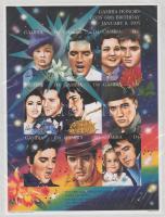 Elvis Presley vágott kisív, Elvis Presley imperforated mini sheet