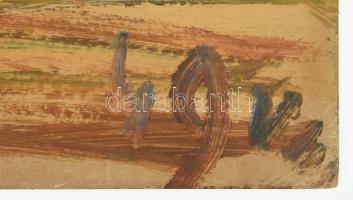 Nolipa István Pál (1907-1986): Csendélet körtékkel. Olaj, karton. Jelezve jobbra lent. Hátoldalán au...