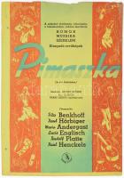 1941 Pimaszka [So ein Früchtchen] filmplakát, lapszéli sérülésekkel, 33x23 cm