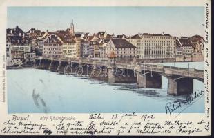 Basel, Alte Rheinbrücke, Hotel Bellevue / bridge