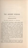 Besant, Annie: 
The Ancient Wisdom. An Outline of Theosophical Teachings.
London, 1910. Theosophic...
