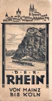 Der Rhein von Mainz bis Köln. [A Rajna színes panoráma-térképe.]
[Hely nélkül, 1905 körül]. Színes ...