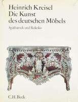 Kreisel, Heinrich: Die Kunst des deutschen Möbels. Zweiter Band. Spätbarock und Rokoko. München, 1970, C.H. Beck. Fekete-fehér és színes fotókkal illusztrálva. Német nyelven. Kiadói egészvászon-kötés, jó állapotban, sérült kiadói papír védőborítóban.