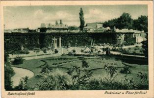 1943 Balatonfüred, Park részlet a Tibor fürdővel (EK)