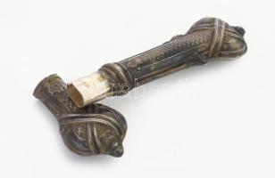 Szecessziós ezüst (Ag) tűtartó, jelzett, 6g