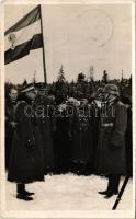 1939 Uzsok, Uzok, Uzhok; Magyar-Lengyel baráti találkozás a visszafoglalt ezeréves határon / Hungarian-Polish meeting on the historical border, military officers, irredenta (fl)