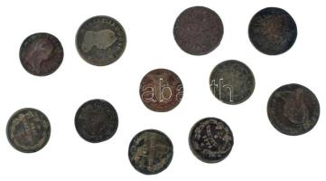 1765-1800. 11db-os vegyes krajcár tétel T:VF-F