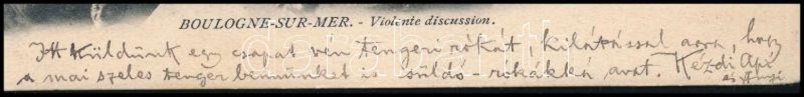 1903 Kézdi-Kovács László (1864-1942) festőművész, műkritikus humoros hangvételű autográf sorai Boulo...