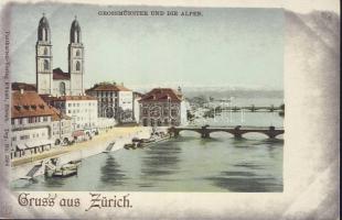 Zürich with Grossmünster abbey