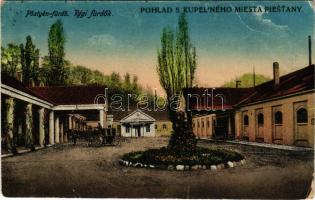 1921 Pöstyén, Piestany; Régi fürdők. Donáth Lipót kiadása / old baths (kopott sarkak / worn corners)