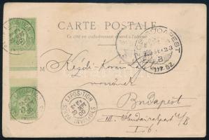 1900 Kézdi-Kovács László (1864-1942) festőművész, műkritikus humoros hangvételű autográf sorai párizsi képeslapon