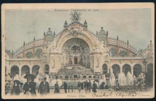 1900 Kézdi-Kovács László (1864-1942) festőművész, műkritikus autográf sora párizsi világkiállításos ...