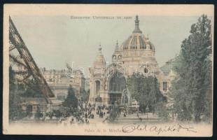 1900 Kézdi-Kovács László (1864-1942) festőművész, műkritikus autográf sora párizsi világkiállításos ...