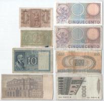 Olaszország 1935-1982. 1L-1000L (8x) T:F-VG Italy 1935-1982. 1 Lira - 1000 Lire (8x) C:F,VG