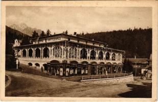 1932 Tátrafüred, Ótátrafüred, Altschmecks, Stary Smokovec (Magas-Tátra, Vysoké Tatry); Kaviarna / kávéház / Kaffeehaus / café (EK)