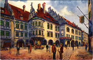 München, Munich; Kgl. Hofbräuhaus s: M. Herterich