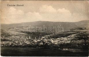 1916 Zilah, Zalau; látkép. Seres Samu kiadása / general view (kis szakadás / small tear)