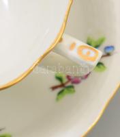 Herendi eton mintás csésze alátéttel, jelzett, hibátlan, d: 11,5 cm