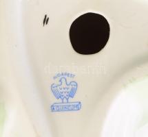 Aquincum térdelő akt szobor, kézzel festett, jelzett, hibátlan m: 23 cm