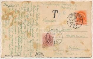 1942 Máramarossziget, Sighetu Marmatiei; látkép. leporellólap 10 képpel / general view. leporellocar...