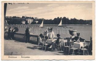 Portoroz, Portorose; Terrazza / cafe terrace (wet damage)