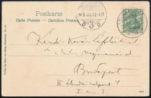 1903 Kézdi-Kovács László (1864-1942) festőművész, műkritikus személyes hangvételű autográf sorai képeslapon
