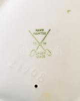 Anya gyermekével, jelzett német porcelán szobor, m: 17 cm