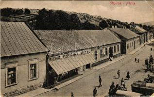 1922 Stájerlak, Steierlak, Stájerlakanina, Steierdorf, Anina; Fő utca, Scheitzner áruháza és saját kiadása / main street, shop (EK)