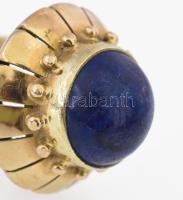 Arany (Au) 14K gyűrű lápisz lazulival, jelzett, méret: 57, bruttó: 4,9 g