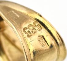 Arany (Au) 14K korpuszos kereszt medál, jelzett, 3,5×2,8 cm, nettó: 0,9 g