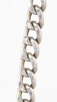 Ezüst (Ag) masszív pancer nyaklánc, jelzett, h: 51 cm, nettó: 25,6 g