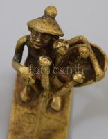 3 db afrikai réz szobrok, Gabon, 5-9 cm