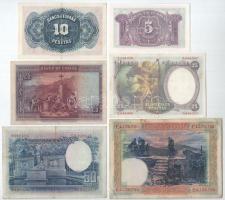 Spanyolország 1925-1935. 5P-100P (6xklf) T:AU-F kopott papír is
Spain 1925-1935. 5 Pesetas - 100 Pe...