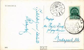 1941 Szabadka, Subotica; M. kir. posta / post office + "1941 Szabadka visszatért" So. Stpl...