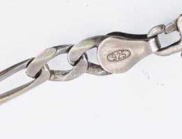 Ezüst (Ag) nagy szemű masszív figaro nyaklánc, jelzett, h: 60 cm, nettó: 21,2 g