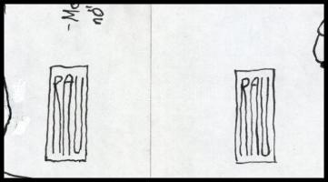 Rau Tibor (1934-2009), 2 db erotikus karikatúra: "Igényes partner" és "Szakértő"...
