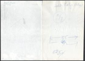 Rau Tibor (1934-2009), 2 db karikatúra: "Olcsó nyári program" és "Velős pánsíp"....