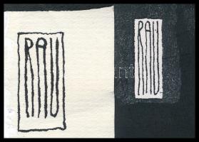 Rau Tibor (1934-2009), 2 db karikatúra: "Pedantéria" és "Hintában" (erotikus kar...