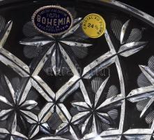 Bohemia ólomkristály kínáló, jelzett, hibátlan, d: 20 cm