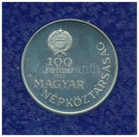 1983. 100Ft Cu-Ni-Zn "Széchenyi István" eredeti műbőr tokban, tanúsítvánnyal T:AU (eredetileg PP) Adamo EM74