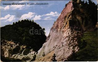 1924 Máramaros, Maramures; részlet a Kárpátokból. Berger Miksa utóda kiadása / Salutari din Maramures. Partia din Carpatii / Carpathian Mountains (EK)