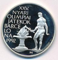 1989. 500Ft Ag &quot;Nyári olimpia - Barcelona&quot; kapszulában T:AU (eredetileg PP) patina Adamo EM110