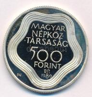 1989. 500Ft Ag "Nyári olimpia - Barcelona" kapszulában T:AU (eredetileg PP) patina Adamo E...