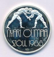 1987. 500Ft Ag &quot;Nyári Olimpia - Szöul 1988&quot; kapszulában T:AU (eredetileg PP) patina Adamo EM99