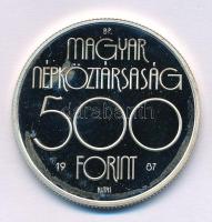 1987. 500Ft Ag "Nyári Olimpia - Szöul 1988" kapszulában T:AU (eredetileg PP) patina Adamo ...
