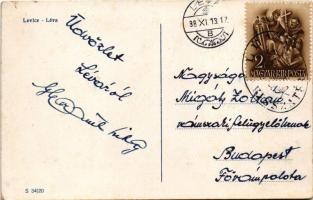 Léva, Levice; gimnázium / grammar school + "1938 Léva visszatért" So. Stpl. (EK)